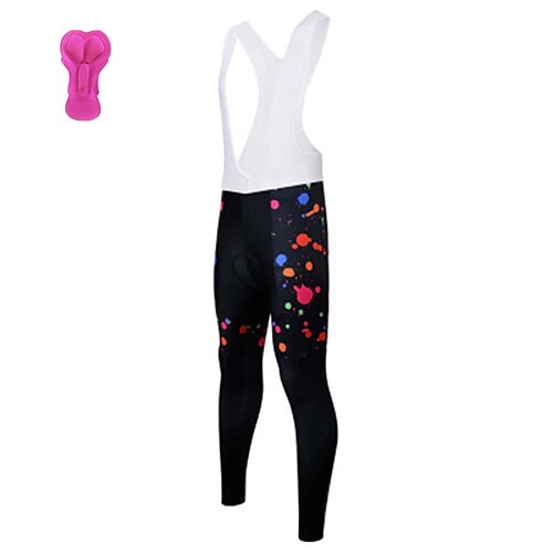 

21Grams Women's Cycling Bib Tights Bike Bottoms Mountain Bike MTB Road Bike Cycling Sports Graffiti 3D Pad Cycling Breathable Quick Dry Black Polyester Spandex Clothing Apparel Bike Wear / Stretchy