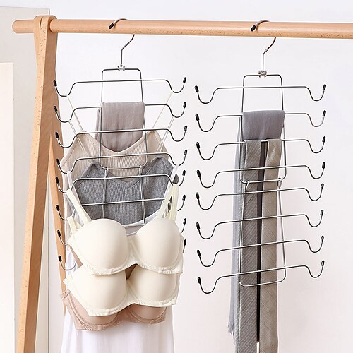 

Multi-layer Underwear Hanger Folding Hanging Camisole Hanger Storage Multi-functional Magic Hanger Home Tie Rack