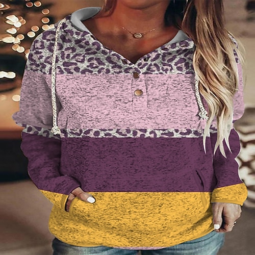 

Women's Hoodie Pullover Hoodie Sweatshirt Tartan 3D Print Daily Streetwear 3D Print Streetwear Ethnic Hoodies Sweatshirts Purple Royal Blue