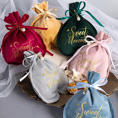 

Gift Bag Heart-shaped Gift Bag Flannel Lace Gift Box Candy Bag Wedding Paper Bag Packaging Bag