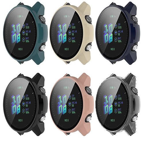 

1 confezione Custodia per orologi con protezione per lo schermo Compatibile con Garmin PRECEDENTE 955 Robusto Anti-polvere Copertura completa del paraurti Vetro temperato / PC Guarda Copertina