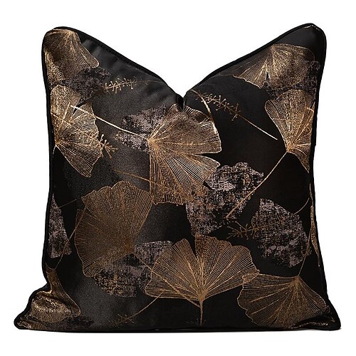 

Haute précision jacquard taie d'oreiller ginkgo feuille oreiller carré jeter taie d'oreiller pour la maison canapé canapé chaise siège arrière 1 pc