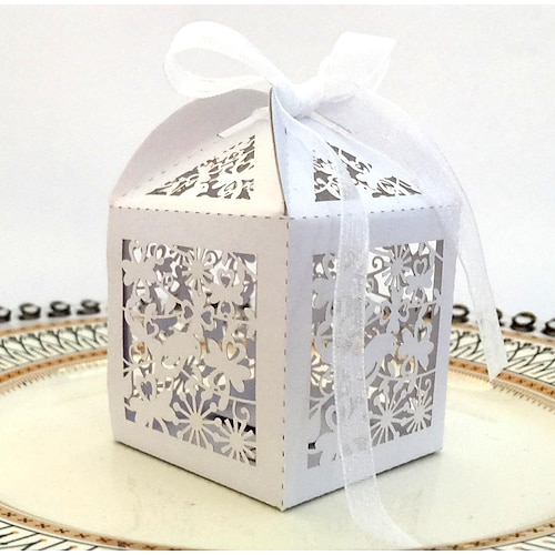 

Wedding Creative Gift Boxes Non-woven Paper Ribbons 100pcs