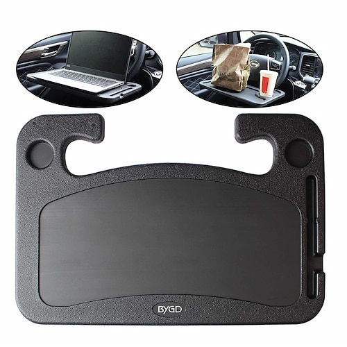 

Car Steering Wheel Desk Table, Steering Wheel Double-Sided Trays, Laptop Stand Table Holder Fits Most Vehicles Steering Wheels for Travels