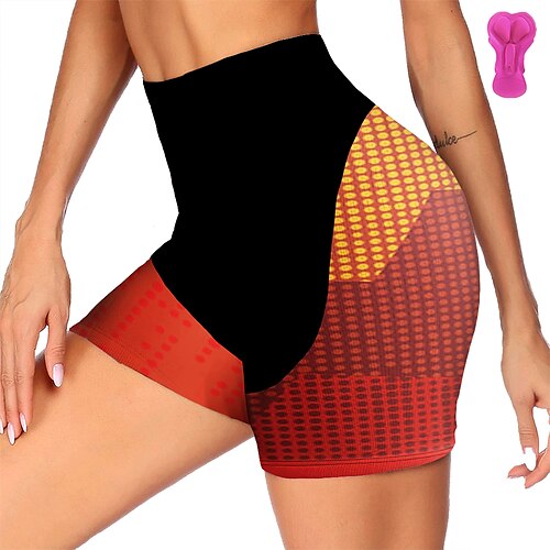 

21Grams Women's Bike Shorts Cycling Shorts Bike Padded Shorts / Chamois Bottoms Mountain Bike MTB Road Bike Cycling Sports Polka Dot 3D Pad Cycling Breathable Quick Dry Red Polyester Spandex Clothing