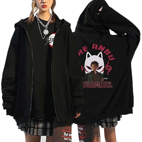 

Inspired by Demon Slayer: Kimetsu no Yaiba Kamado Tanjiro Anime Cartoon 100% Polyester Anime Classic Street Style Outerwear For Men's / Women's / Couple's