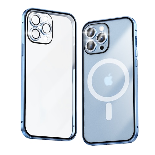 

Phone Case For Apple Back Cover Classic Series iPhone 13 12 Pro Max Bumper Frame Compatible with MagSafe Soft Edges Transparent Solid Colored TPU PC