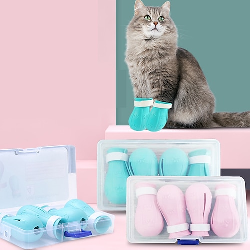 

Cubierta de silicona para pies de gato, suministros para mascotas, artefacto de baño para gatos, zapatos para mascotas, guantes para cubrir los pies, bolsa de lavado de gatos, bolsa de lavado de gatos