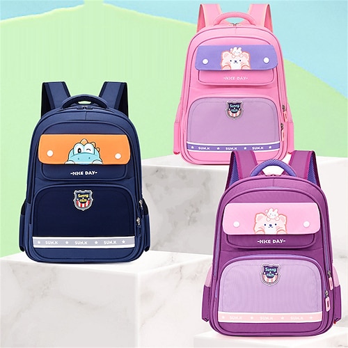 

School Backpack Bookbag Cartoon Kawii Multicolor for Student Boys Girls Multi-function Water Resistant Wear-Resistant Polyester Oxford Cloth School Bag Back Pack Satchel 21 inch