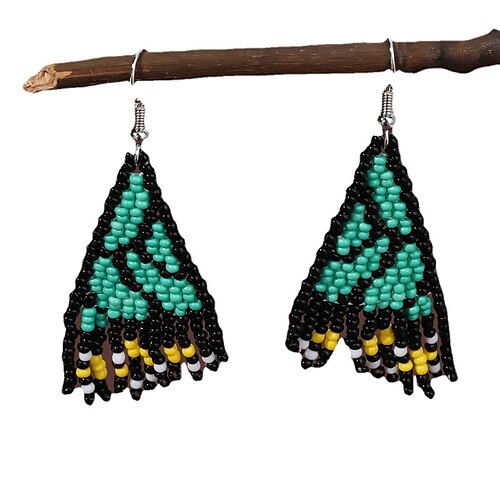 

Women's Earrings Textured Street Color Block Earring