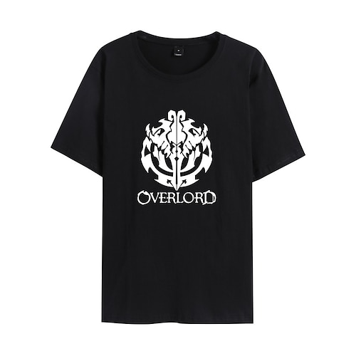 

Overlord Momonga Ainz Ooal -kjole T-skjorte Anime Tegneserie Animé Klassisk Gate stil T-Trøye Til Herre Dame Unisex Voksne Varmstempling 100% Polyester