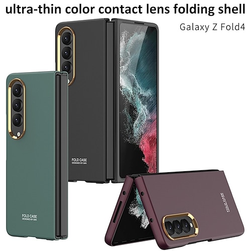 

Phone Case For Samsung Galaxy Flip Z Fold 4 Flip Ultra-thin Full Body Protective Solid Colored TPU