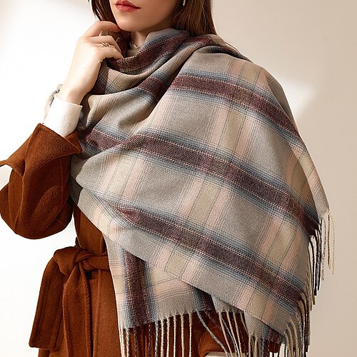 

Multi Color Sweet Scarf Women Winter Scarves For Ladies Plaid Female Wraps Keep Warm Shawl with Tassels Couple Scarf Gift