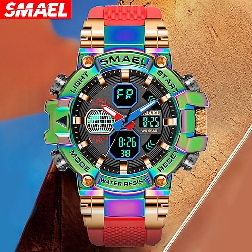

SMAEL Men Military Watches Clock Men Digital Wristwatches Dual Time LED Bracelet relogio masculino 8027 Sport Watch Waterproof