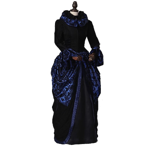 

Rococo Victoriens Robe de Soirée Robe vintage Costume de fête Bal Masqué Robe de bal Femme Costume Vintage Cosplay Soirée Halloween Carnaval manche longue Robe Mascarade