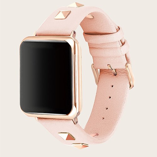 

1PC Smart Watch Band Compatible with Apple iWatch Series 8 7 6 5 4 3 2 1 SE Leather Loop for iWatch Smartwatch Strap Wristband Genuine Leather Adjustable Breathable