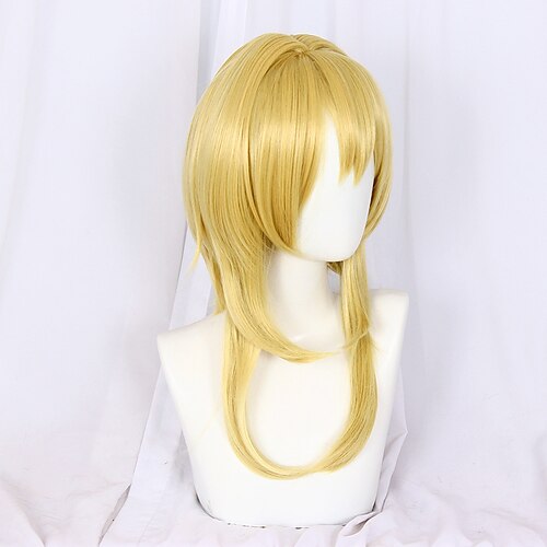 

Genshin Impact Cosplay Cosplay Wigs Women's Layered Haircut 19.7 inch Heat Resistant Fiber Curly Blonde Teen Adults' Anime Wig