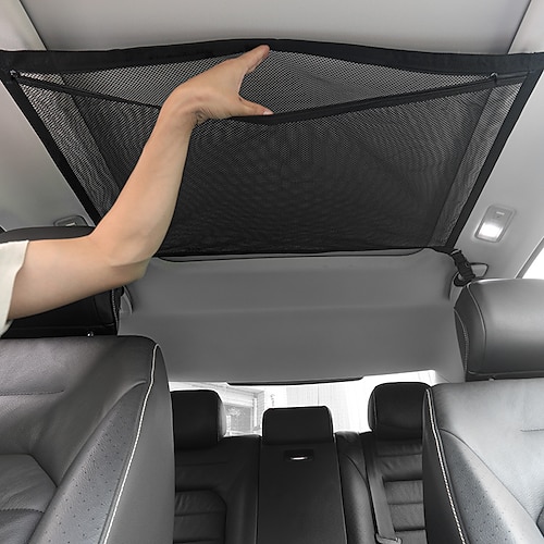 

StarFire SUV Car Ceiling Storage Net Pocket Car Roof Bag Interior Cargo Net Breathable Mesh Bag Auto Stowing Tidying Interior Accessories