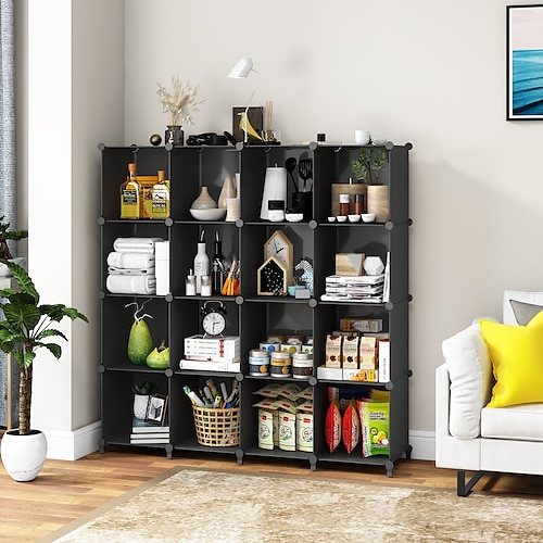 

plastic shelf combination storage rack living room bookshelf storage organizing rack
