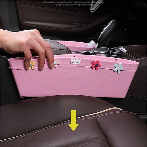 

1 PC Car Seat Gap Filler Organizer Multi-function Easy to Install Durable Leather For SUV Truck Van