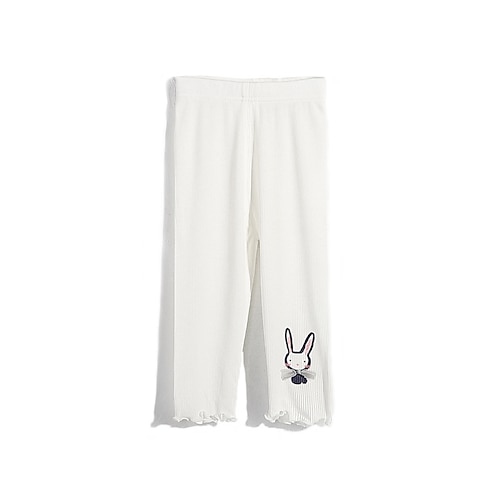 

Kids Girls' Pants White Black Animal Summer Basic Daily 3-8 Years