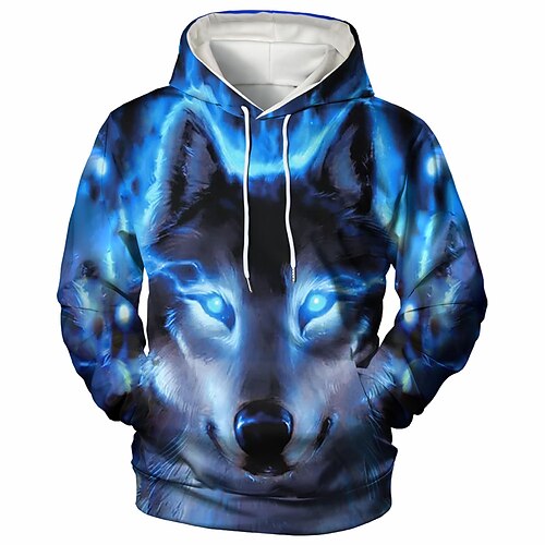 

Men's Unisex Pullover Hoodie Sweatshirt Blue Hooded Color Block Graphic Prints Print Daily Sports 3D Print Streetwear Casual Big and Tall Spring & Fall Clothing Apparel Hoodies Sweatshirts Long