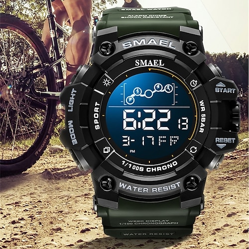 

SMAEL Digital Watch LED Alarm Clock Military Watches Big Dial Digital Wristwatches Sport Watches for Men