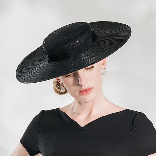 

Elegant Lady Polyester / Polyamide Hats with Bowknot / Trim / Paillette 1PC Special Occasion / Party / Evening / Melbourne Cup Headpiece