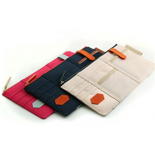 

1pcs Car Sun Visor Organizer with Mesh Pockets Fashion design with Multi Storage Pockets Oxford Cloth For SUV Truck Van