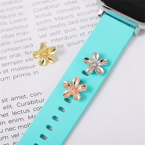 

1pc Watch Band Charms Compatible with Apple iWatch Universal Rhinestone Handmade Luxury Bling Diamond Decorative Rings Loops for iWatch Smartwatch Strap Wristband for Series 7 / SE / 6/5/4/3/2/1