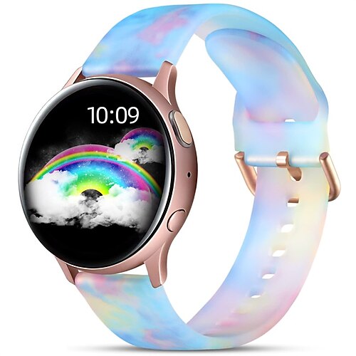 

1 pcs Smart Watch Band Compatible with Samsung Galaxy Watch 4 Band/Samsung Active 2 Watch Bands 40mm 44mm Samsung Watch 3 41mm 20mm Soft Transparent Pattern Printed Replacement for Galaxy Watch 42mm