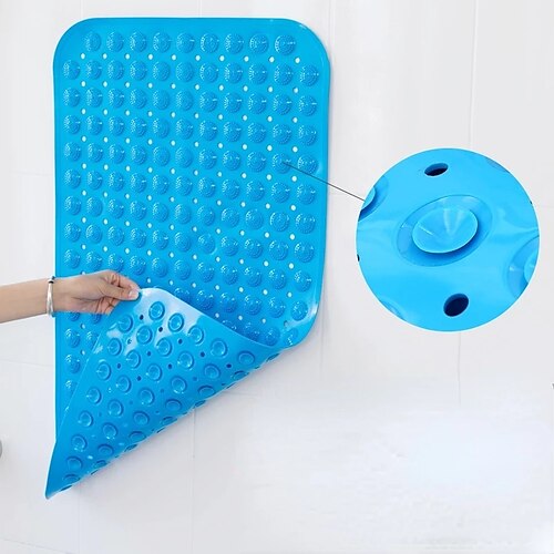 

36x70CM PVC Mat Waterproof Rug Bathroom Carpet Anti Slip Suction Feet Massage Cushion Pad Shower Toilet Floor Door Supplies