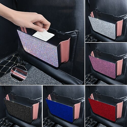 

1pcs Car Backseat Trash Can Keep Car Clean Collapsible Easy to Install Plastic For SUV Truck Van