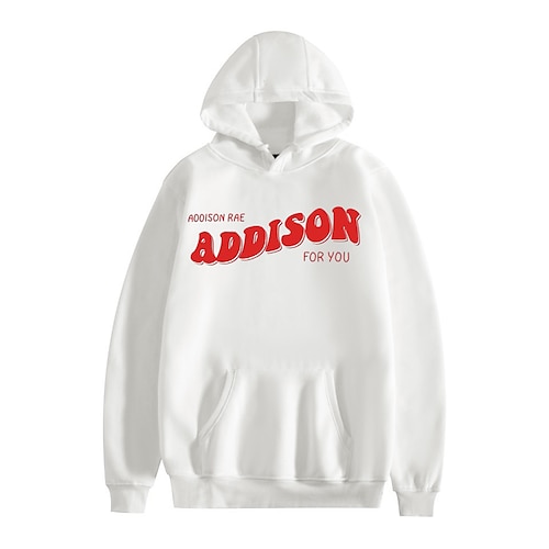 

Inspired by Addison Rae Hoodie Cartoon Back To School Harajuku Graphic Kawaii Hoodie For Men's Women's Adults' Polyester / Cotton Blend