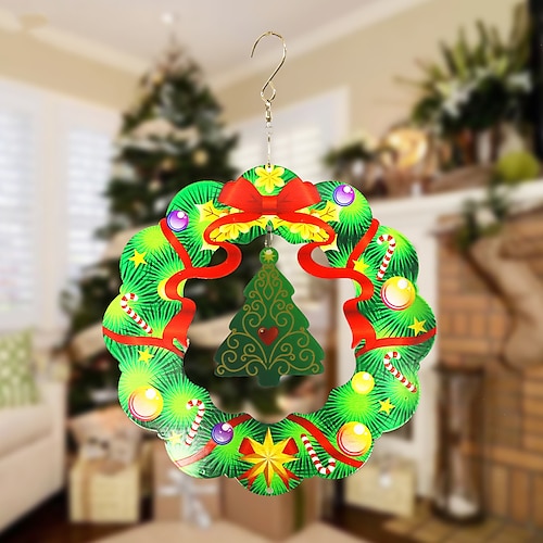 

Christmas Snowman Wind Chime Handmade Gift Dream Catcher Ornament Wall Hanging Outdoor Decor 20x20x0.05cm/7.87x7.87x0.02inch