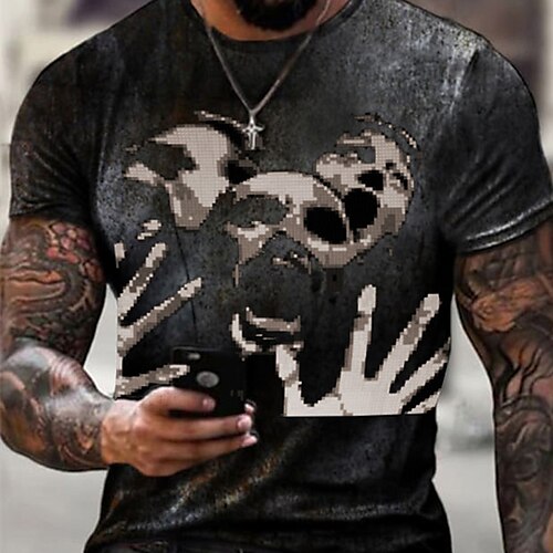 

Men's Unisex T shirt Tee Dog Graphic Prints Crew Neck Black Short Sleeve 3D Print Outdoor Street Print Tops Sports Designer Casual Big and Tall / Summer / Summer