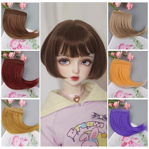 

Curly Heat Resistant Doll Hair Wefts for DIY 1/3 1/4 1/6 BJD SD Doll Wigs rerooting Doll Hair kitDoll Hair wefts Craft Wool Hair Doll Hair rerooting Doll Hair Wig