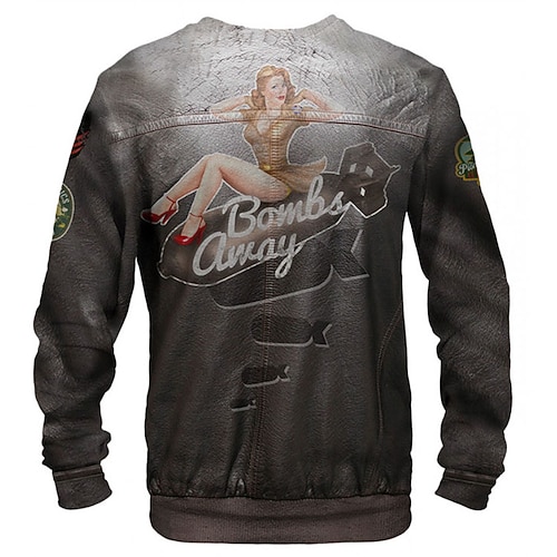 

Men's Unisex Sweatshirt Graphic Prints Human Print Outdoor Street Daily 3D Print Basic Sports Hoodies Sweatshirts Long Sleeve Coffee
