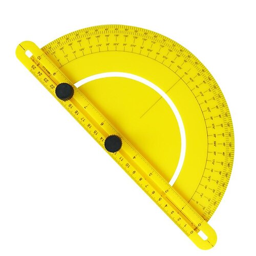 

Woodworking Multi-function Angle Ruler Plastic Semicircular 180° Measuring Line Ruler