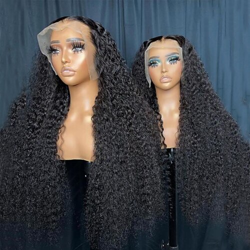 

Human Hair 13x4 Lace Front Wig Free Part Brazilian Hair Body Wave Black Wig 150% Density with Baby Hair Glueless Pre-Plucked For wigs for black women Long Human Hair Lace Wig