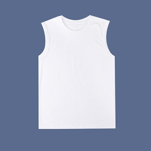 

Men's Tank Top Vest Solid Color Crew Neck White Black Street Daily Sleeveless Clothing Apparel Fashion Casual Breathable Comfortable / Summer / Summer / Beach