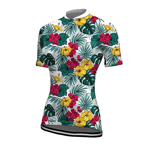 

21Grams Women's Cycling Jersey Short Sleeve Bike Jacket Tracksuit Jersey with 3 Rear Pockets Mountain Bike MTB Road Bike Cycling Quick Dry White Graphic Patterned Animal Sports Clothing Apparel