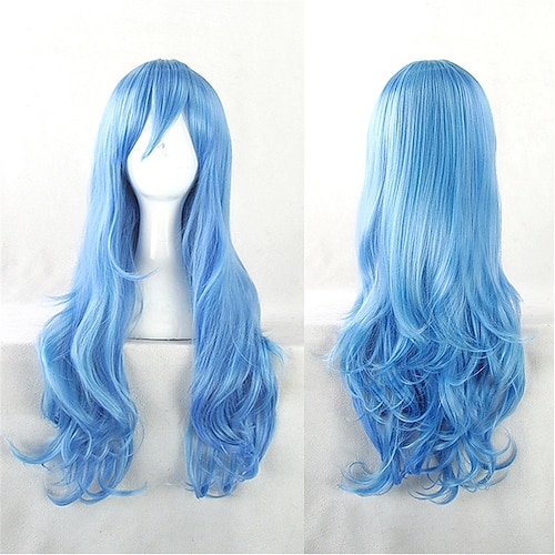 

Date A Live Yoshino Wigs DATE A LIVE Yoshino Cosplay Wigs Role Play 70cm Long Curly Wavy Blue Mix Synthetic Hair Wigs for Adult Heat Resistance Fiber