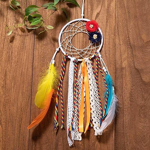 

malang dream catcher pendant diy material bag new and peculiar ins gift-giving feather crafts aerial strap dream catcher