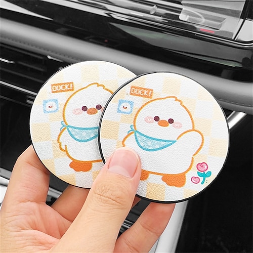 

2pcs Car Console Cup Coaster Bling Keep Car Clean Durable Fabric For SUV Truck Van