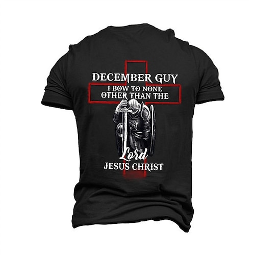 

Men's Unisex T shirt Tee Letter Templar Cross Graphic Prints Crew Neck Green Black Khaki Dark Gray Gray 3D Print Outdoor Street Short Sleeve Print Clothing Apparel Vintage Sports Designer Casual