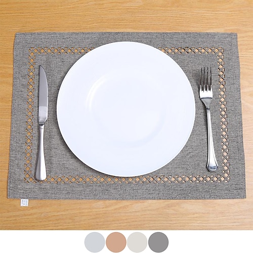 

Placemats Placemat Table Mats Heat Resistant Waterproof Washable Outdoor Placemats for Kitchen Dining Patio Table Decorations