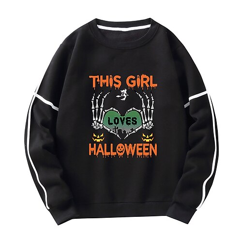 

Men's Sweatshirt Pullover Graphic Skull Skeleton Halloween Print Daily Holiday Going out Hot Stamping Casual Streetwear Hoodies Sweatshirts Light Khaki. Black Blue