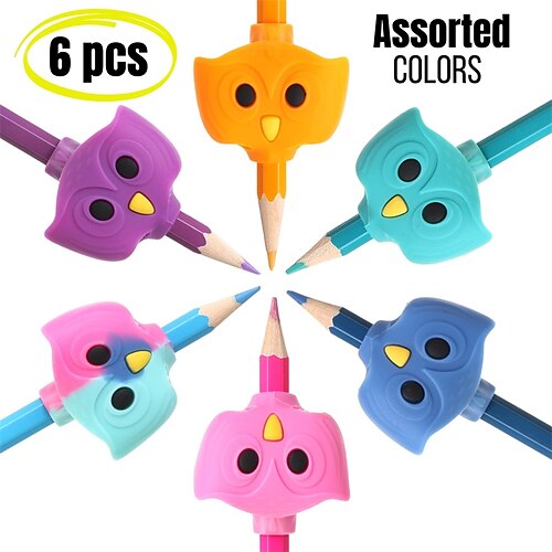 

Owl Pencil Grips 6 pcs Pencil Grips Cute Pencil Grips Pencil Grips for Kids Handwriting Pencil Grips for Kids Finger Grips for Pencils Writing Aids for Kid Back to School Supplies