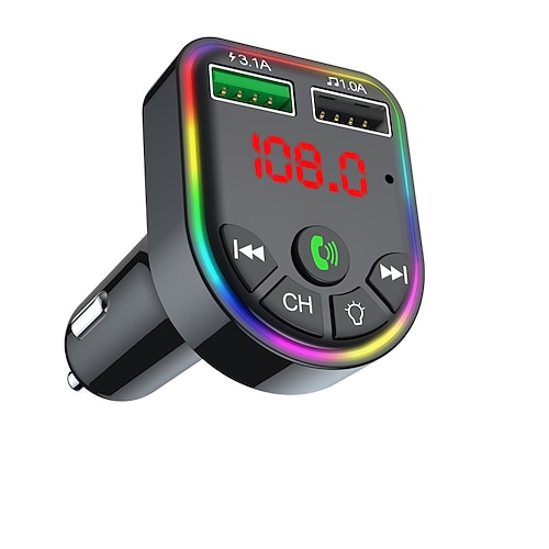 

F5 Bluetooth Car Kit Car Handsfree FM Transmitters FM Radio Car